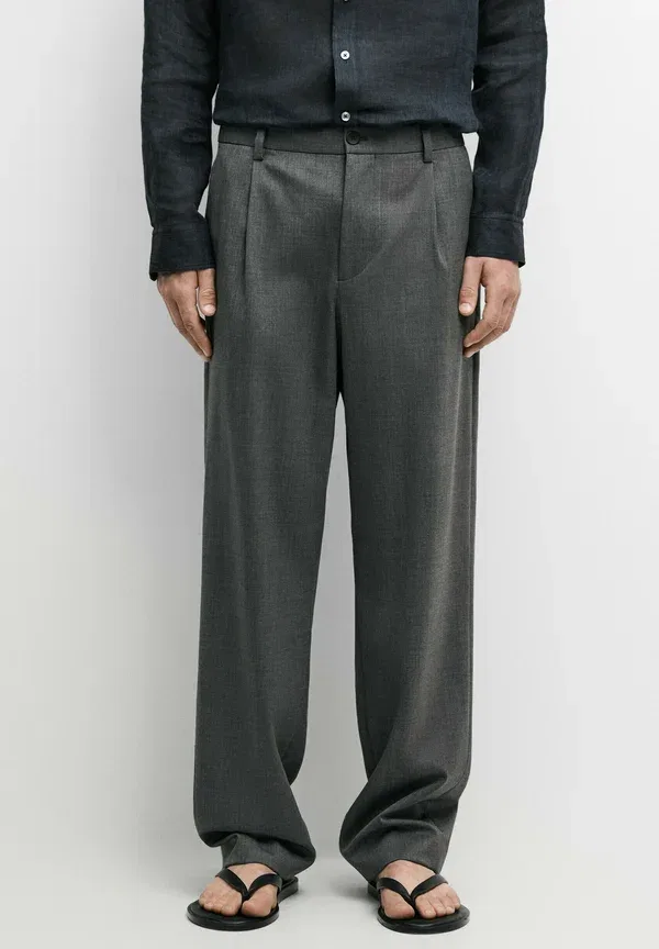 Брюки шерстяные Massimo Dutti dark grey, темно-серый