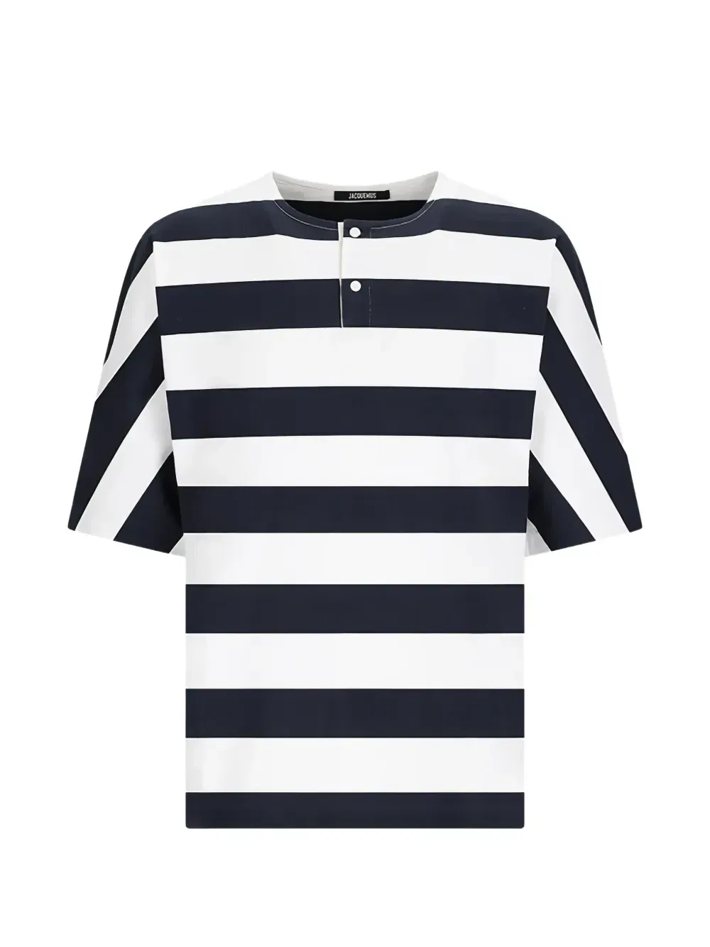Полосатая хлопковая футболка Jacquemus, синий