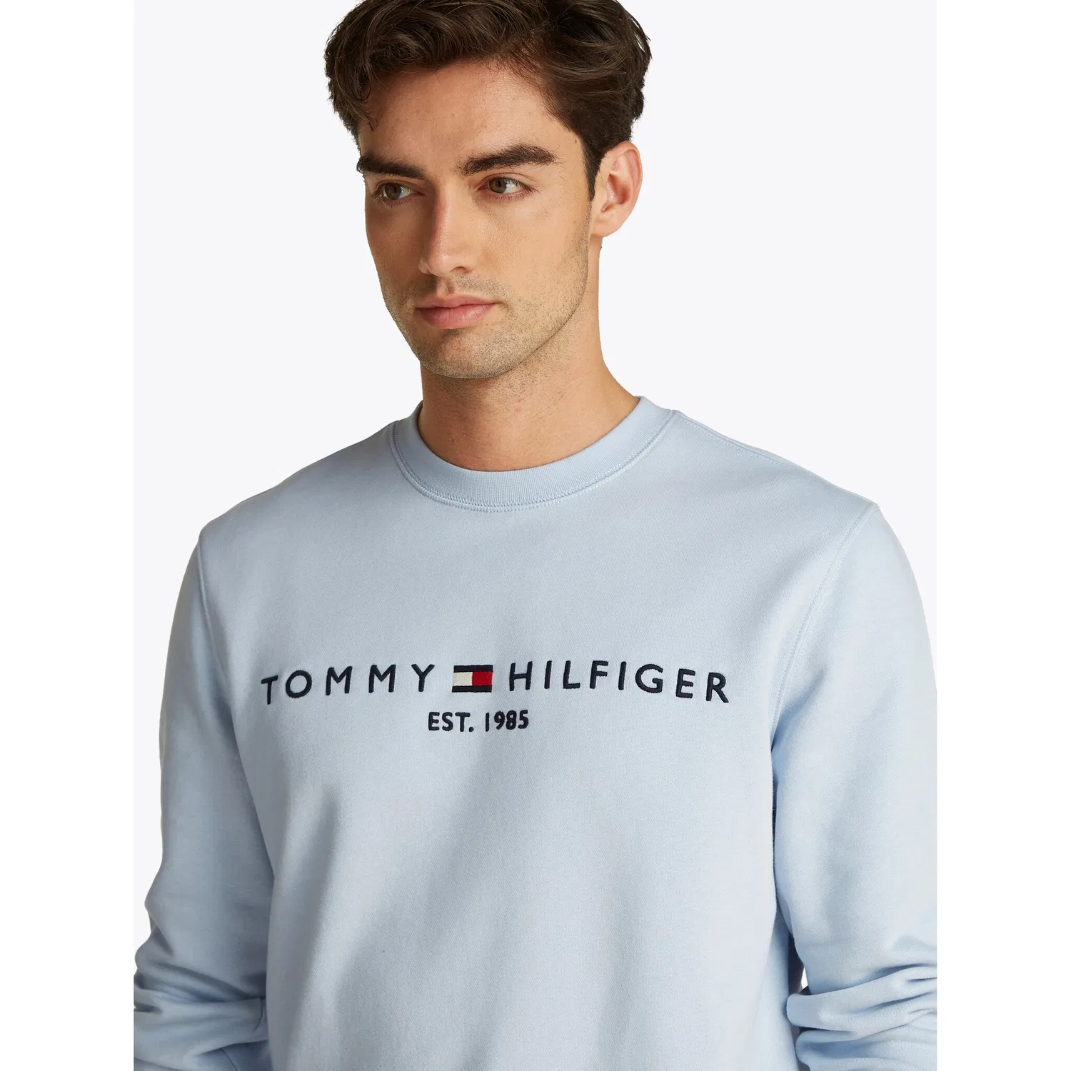 Мужской свитшот с логотипом Tommy Hilfiger, Breezy Blue — фото 2