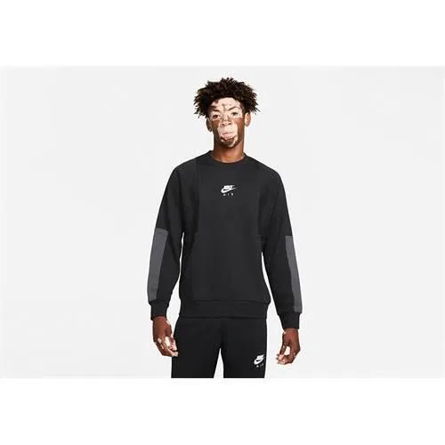 Мужской свитшот с принтом Nike Air NSW Brushed-back Fleece, Черный