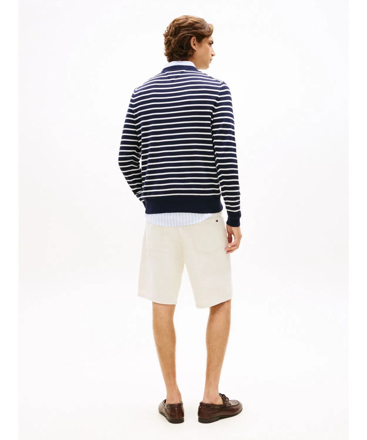 Мужской хлопковый свитер с длинным рукавомTOMMY HILFIGER, Navy — фото 4