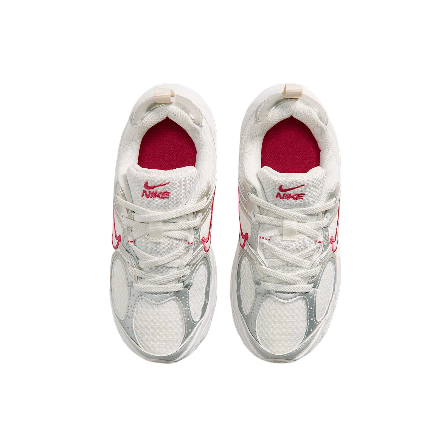 Детские кроссовки для бега с дышащим верхом Nike, Sail White/Tropical Pink/Phantom White/White — фото 4