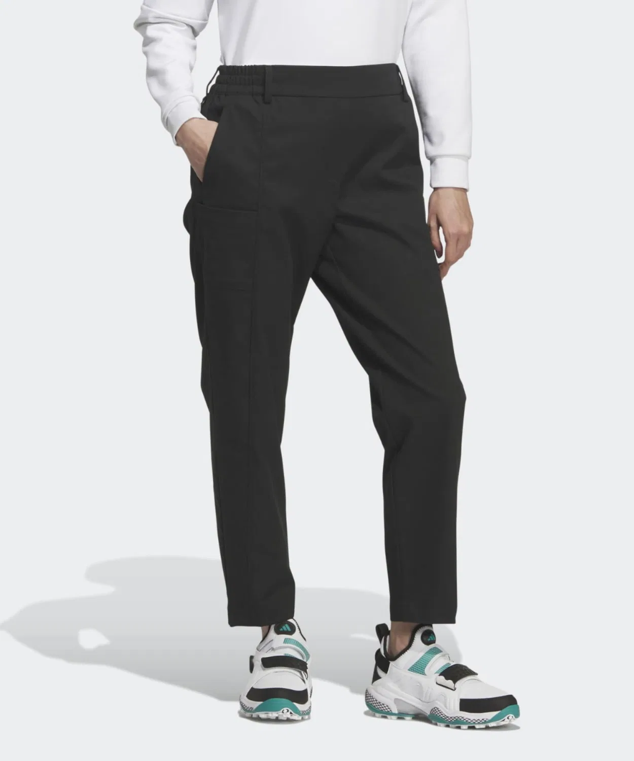 Женские спортивные брюки с утягивающим эффектом Beyond the Course EX Stretch Twill Weave Ankle Cargo Pants Adidas, Black — фото 3