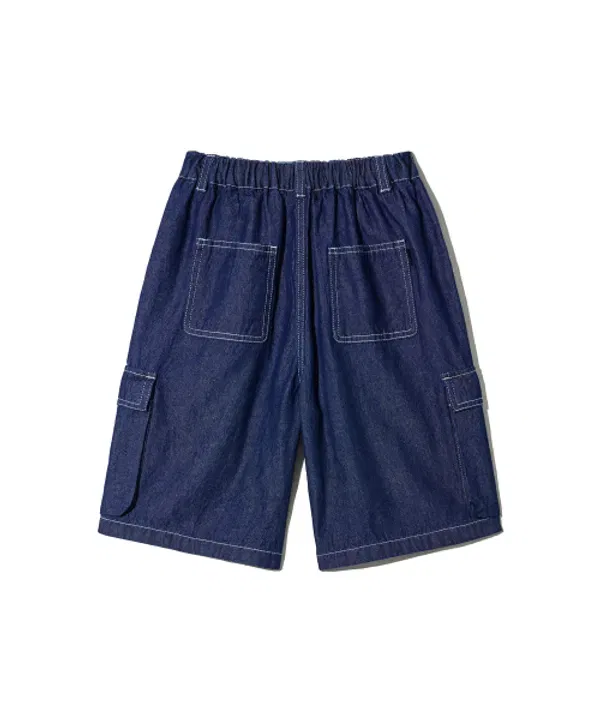 Детские джинсовые шорты летние, Kids summer denim shorts Brownbreath Kids, темный индиго — фото 3