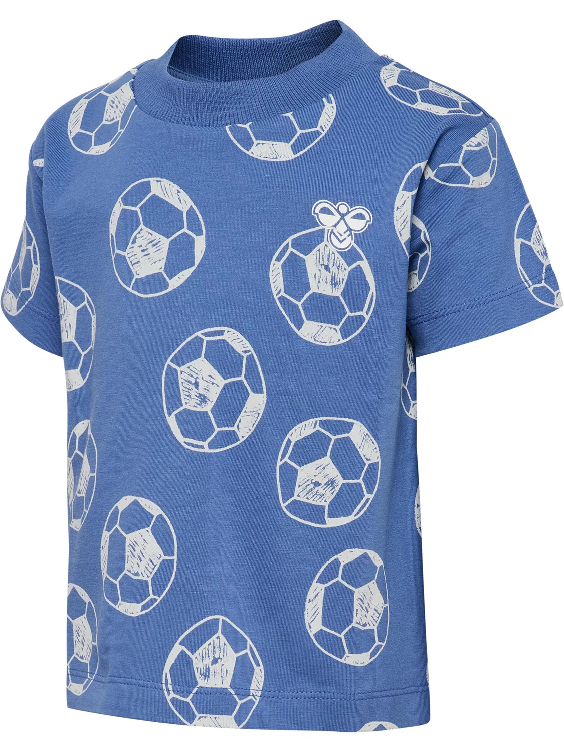 Детская футболка с принтом Hmlmini Loose Aop T-Shirt Hummel, Цвет BLAU / Mediterranes Blau / Berlinerblau — фото 4