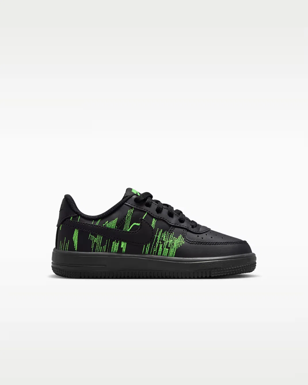 Детские кроссовки Nike Force 1 Low LV8, Black/Green Strike/Vivid Purple/Black — фото 3