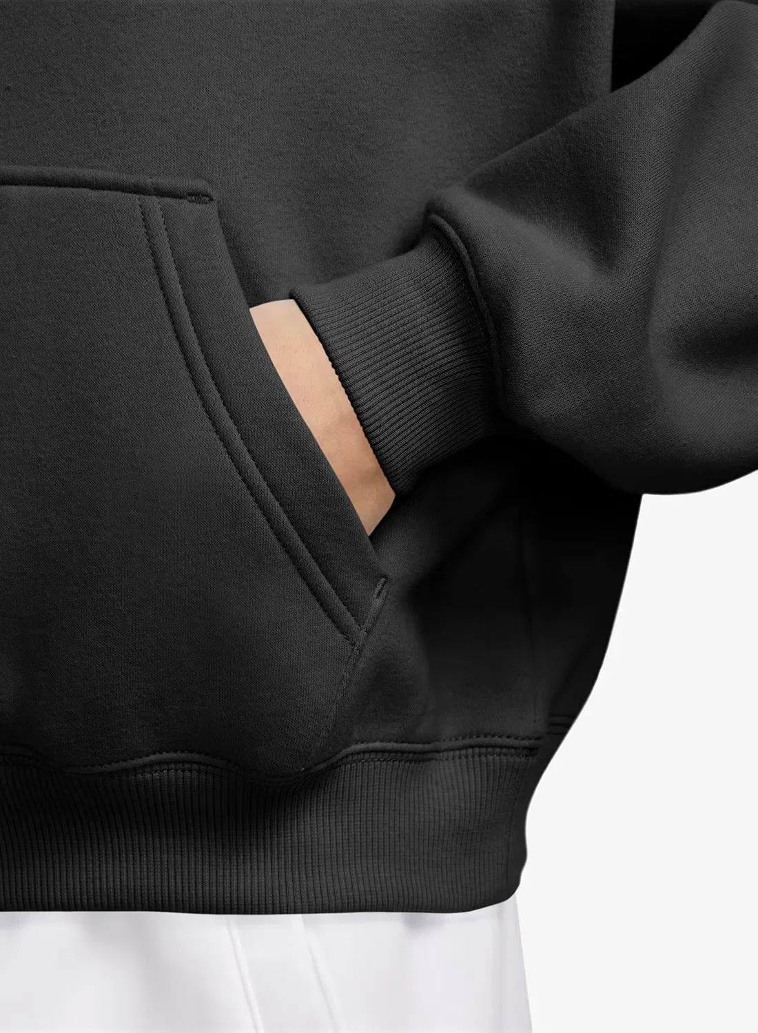 Свитшот на молнии с капюшоном Youth NSW Studio Fleece Nike, черный — фото 3