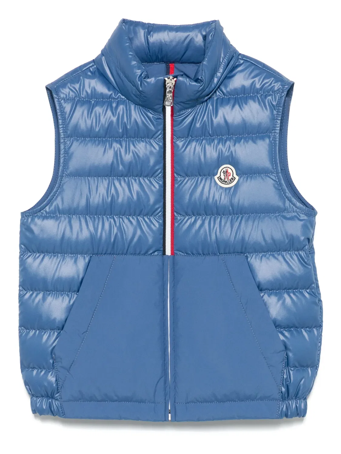 Moncler Синий жилет из переработанного полиэстера