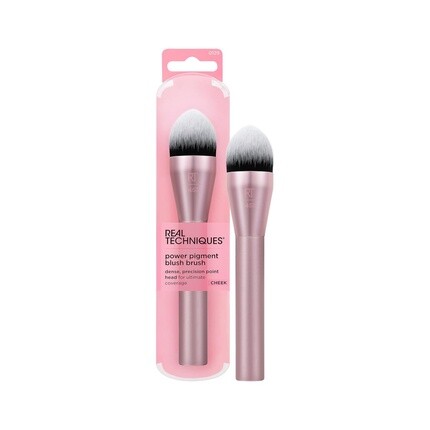 

Real Techniques Кисть для макияжа Power Pigment Blush Кисть для румян Кисть для жидких и кремовых румян Густая синтетическая щетина Уникальная заостренная форма для точного нанесения Веганский продукт, не тестируется на животных 1 штука