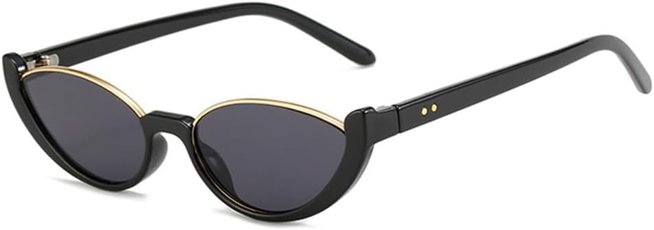 

Солнцезащитные очки UV400 с защитой от УФ-излучения — маленькая оправа «кошачий глаз» с заклепками, подходят для женщин и мужчин, для бега и занятий спортом на открытом воздухе generic, C1black-black