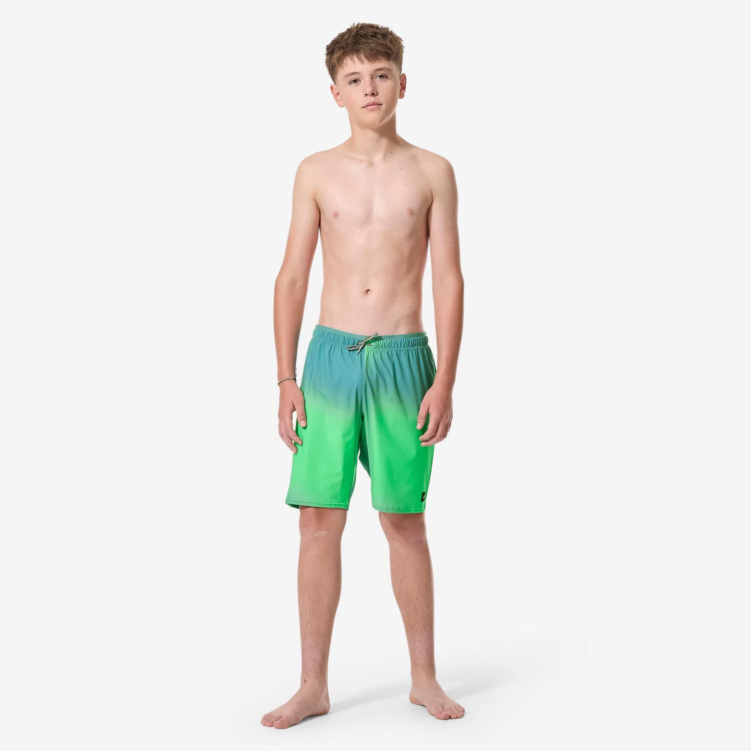 Детские плавки для мальчиков с длинными штанинами Grad Decathlon, Blaugrau / Fruhlingsgrun — фото 3