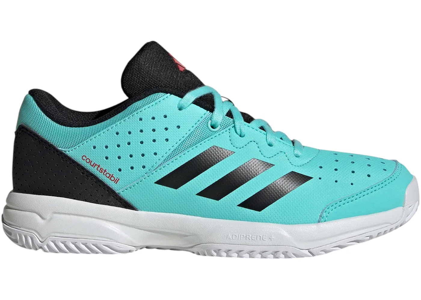 Детские кроссовки для мальчиков с сетчатым верхом Adidas Court Stabil, Flash Aqua/Core Black/Cloud White