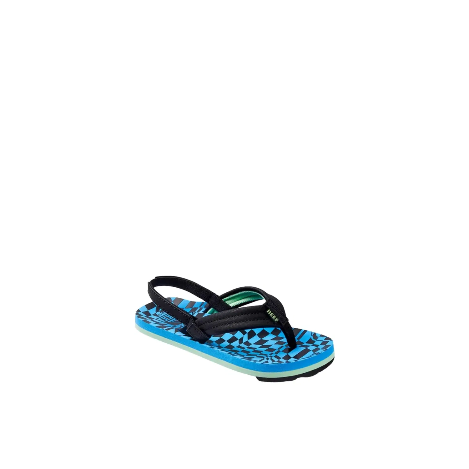 Детские шлепанцы с ремешками Little Ahi Swell Checkers CJ2087 Reef, синий