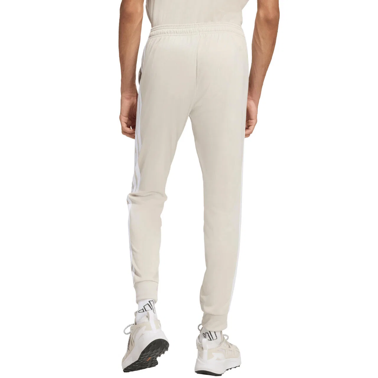 Мужские спортивные брюки с лампасами adidas 3-Stripes Tricot, Regular Tapered, Adidas, Schwarz / Beige — фото 3