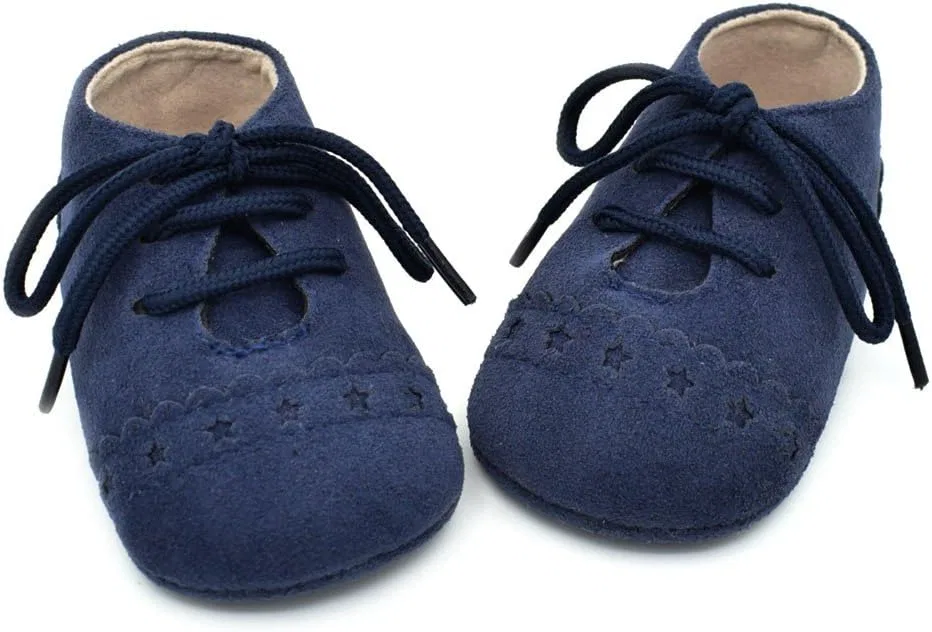 Детские ботинки-кроссовки на шнуровке из замши POLG, Dark Blue — фото 3