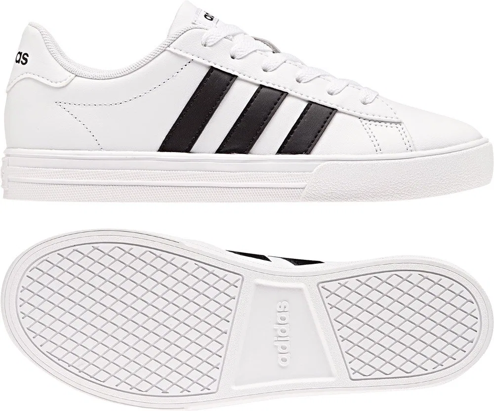 Детские кроссовки для мальчиков с низким вырезом Daily 2.0 Adidas, White Ftwwht Cblack Ftwwht — фото 2