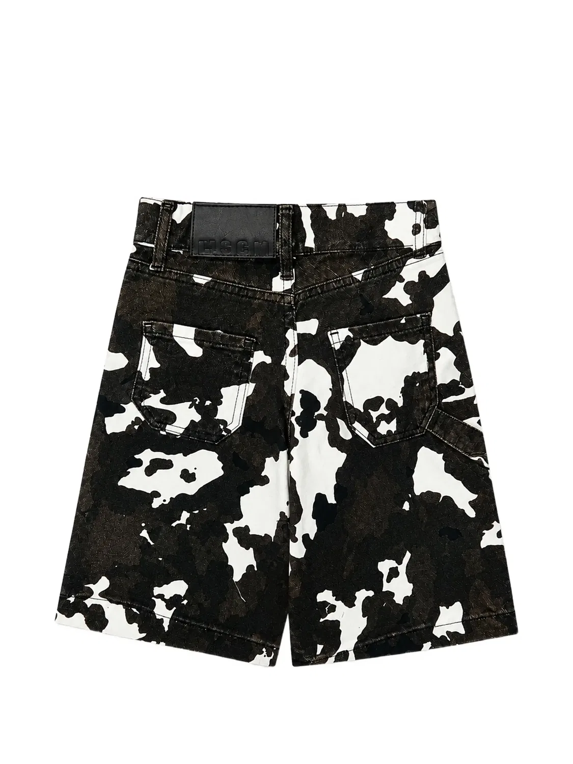 Джинсовые шорты с принтом Msgm Kids, черный — фото 2