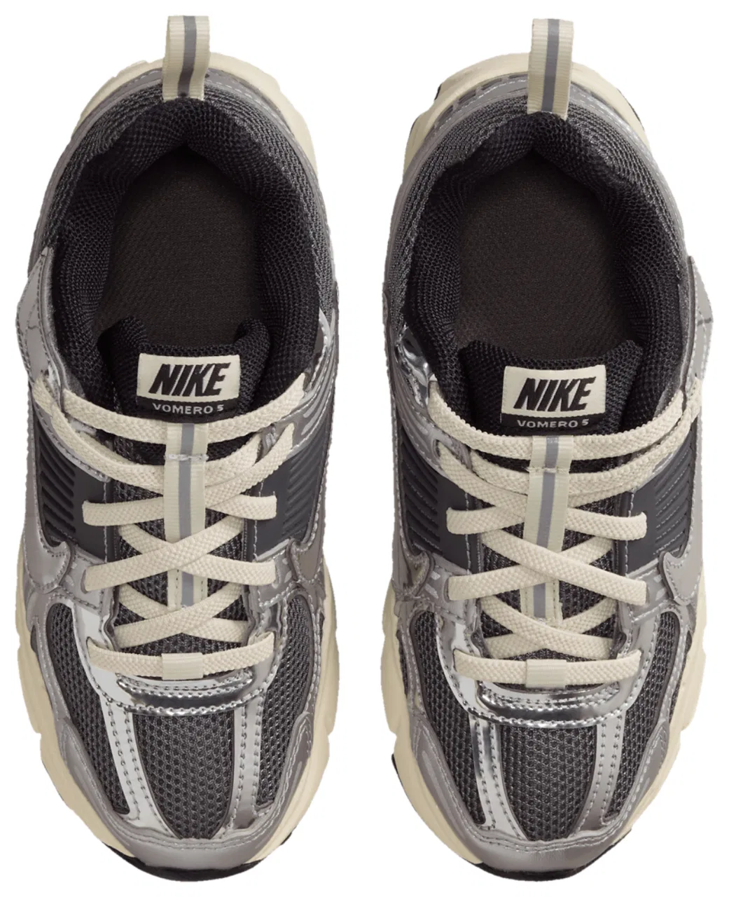 Кроссовки для девочек Vomero 5 Nike, цвет Chrome/Iron Grey/Metallic Silver — фото 4