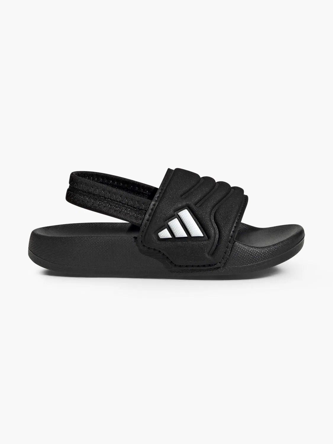 Детские шлепанцы с эластичной вставкой Adidas, черный