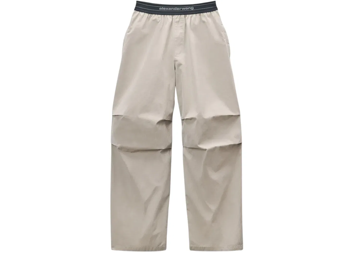 Женские брюки с защипами и логотипом Alexander Wang, Stone