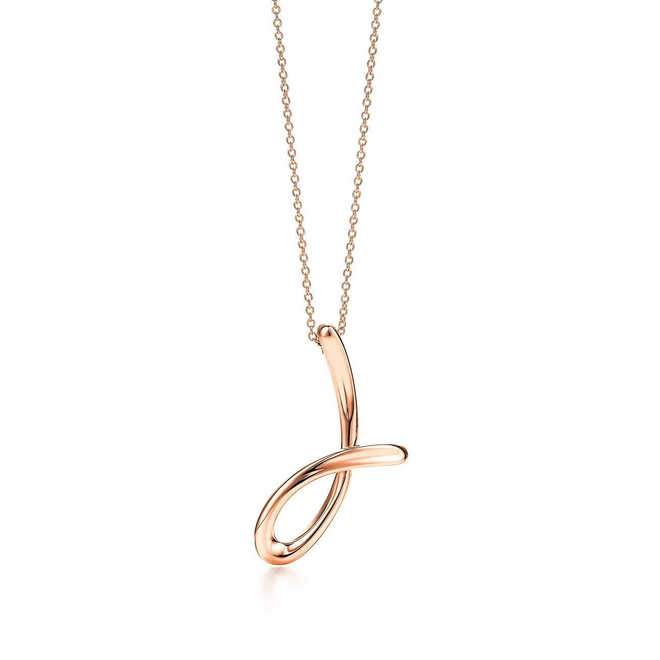 

Колье Tiffany & Co. Letter "J", розовое золото