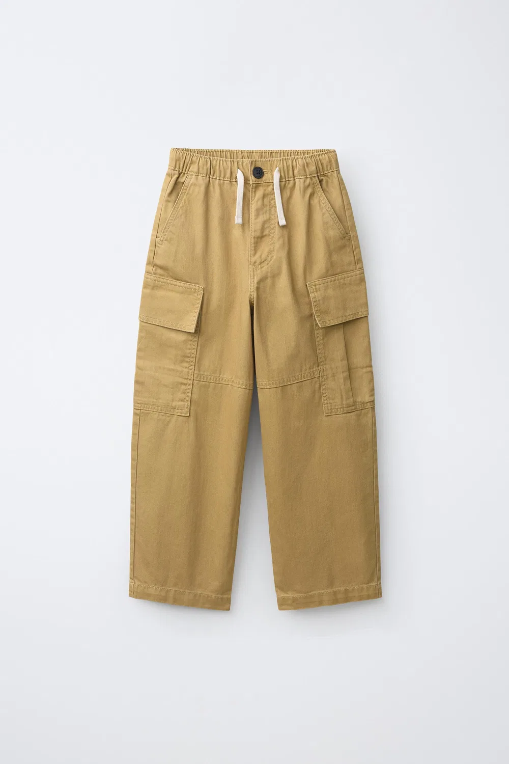 Брюки-карго с карманами ZARA, Mustard