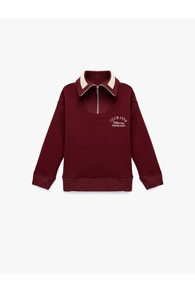 Детские свитшот для девочек с длинным рукавом Koton, Burgundy