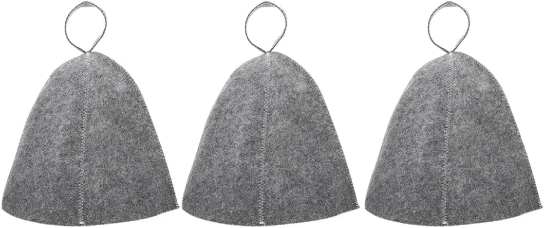Шапочка для душа Filz, SHERCHPRY, набор 3 шт, 32x24x0.5 см, Grau