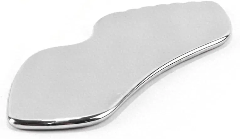 Gua Sha-инструмент из нержавеющей стали, 2 шт, Qury, Silver — фото 3