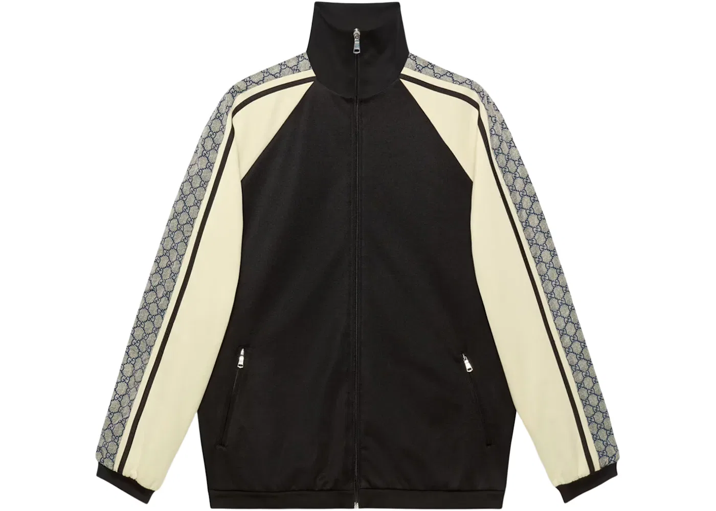 Мужская куртка оверсайз из технического трикотажа Jacket Gucci, Black/Ivory