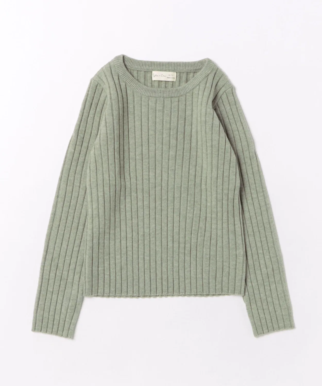 Детский лонгслив из рибаны с длинным рукавомRylee+Cru Laurel ARCHIVER, Green