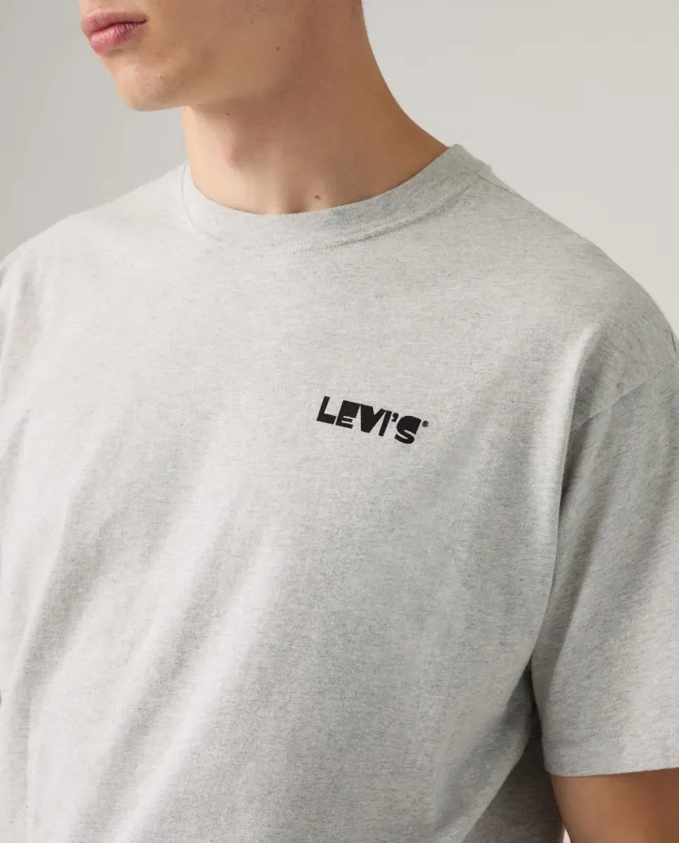 Мужская футболка с коротким рукавом с принтом Levi's, Gris Claro — фото 3