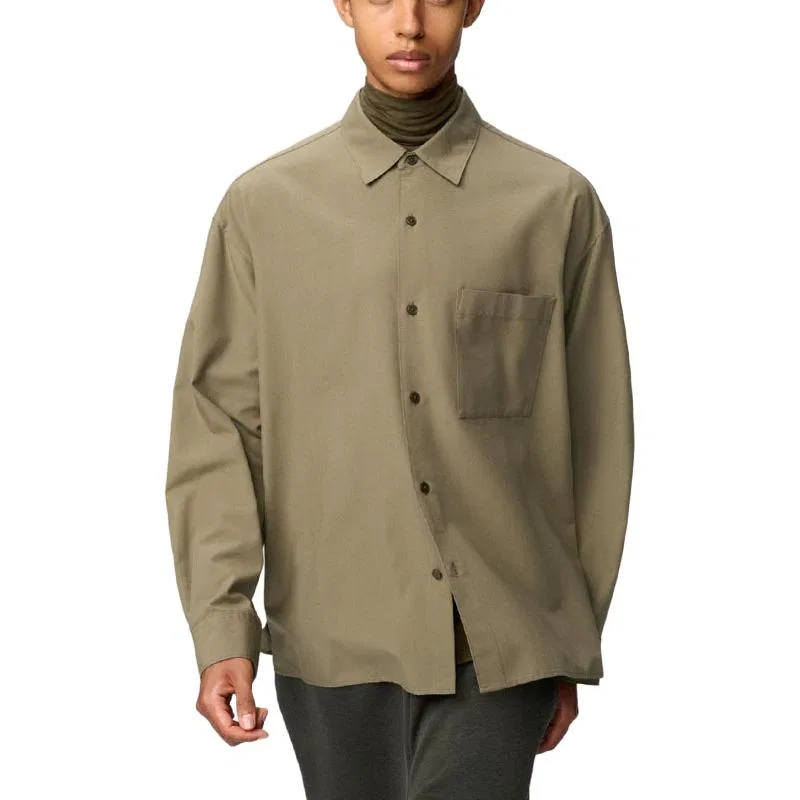 Мужская рубашка с отложным воротником UNIQLO C Collection, Khaki