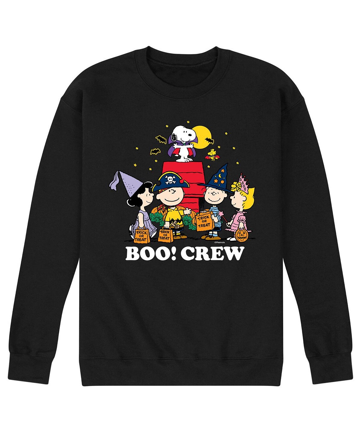 

Мужская флисовая футболка с круглым вырезом peanuts boo AIRWAVES, черный