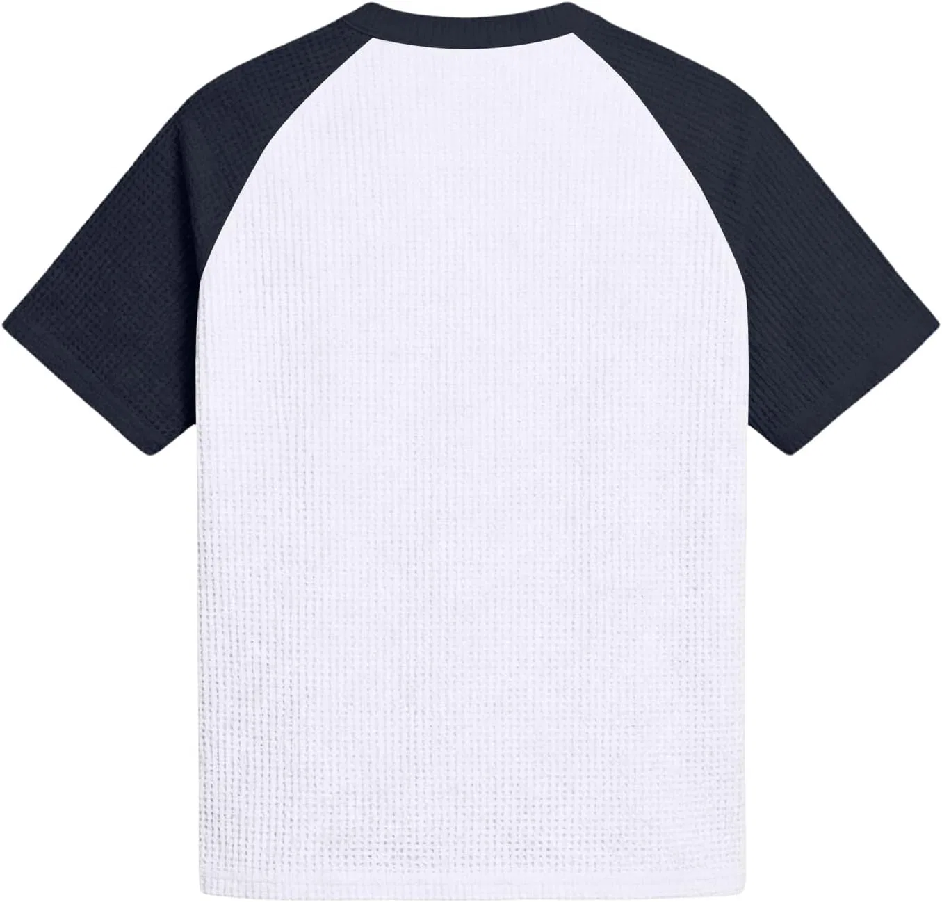 Мужская футболка с вафельной текстурой Summer Short Sleeve V Neck, White — фото 4