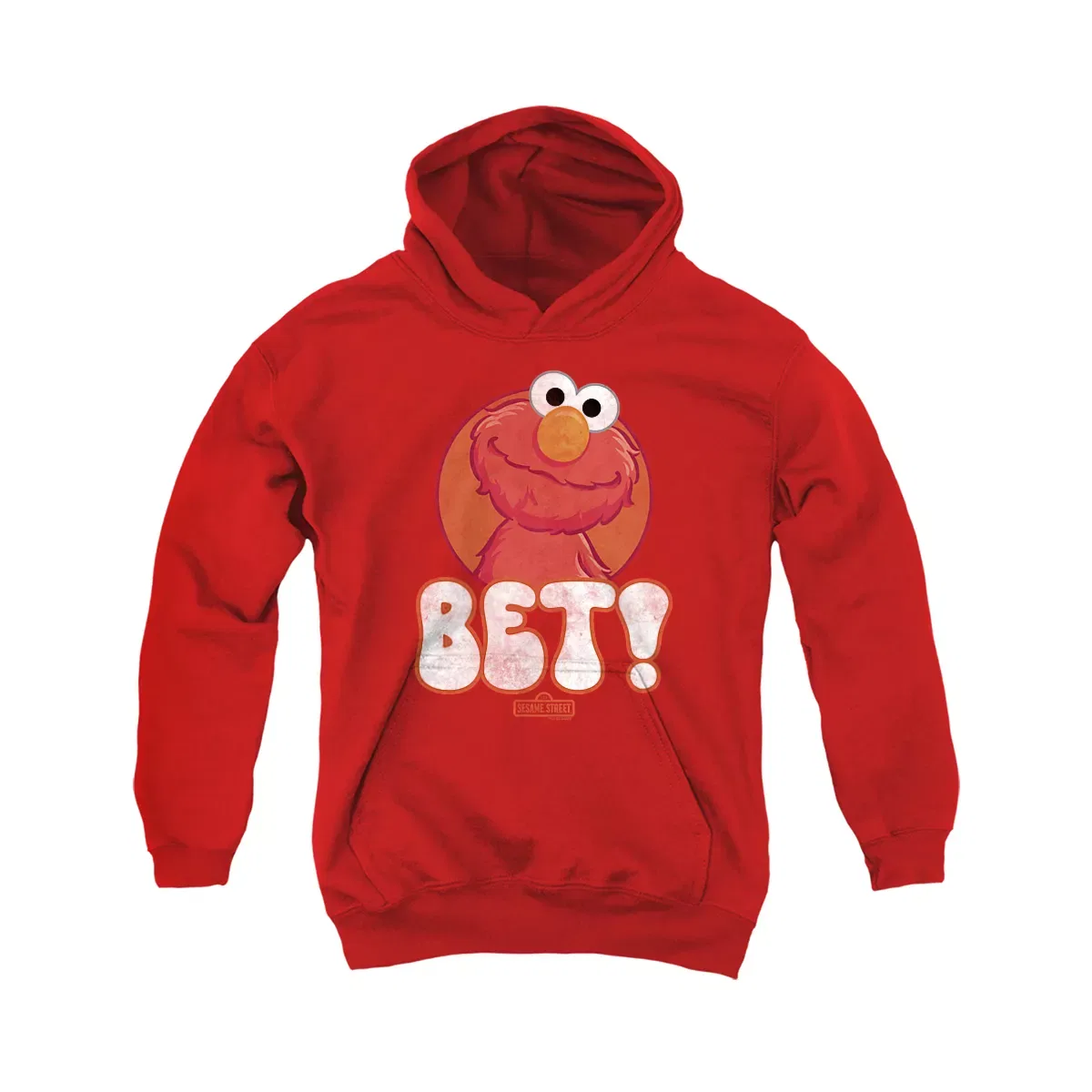 Детское худи с длинным рукавом с принтом Sesame Street, Red