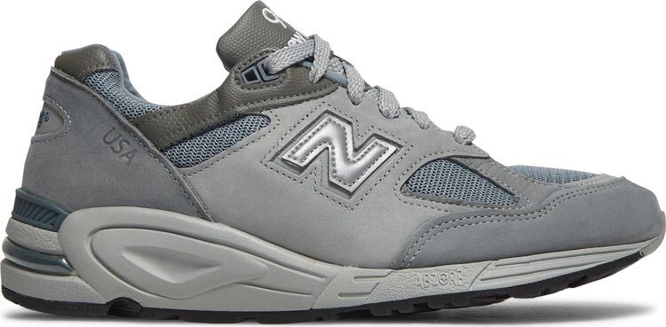Кроссовки New Balance WTAPS x 990v2 Made In USA 'Grey', зеленый — фото 2