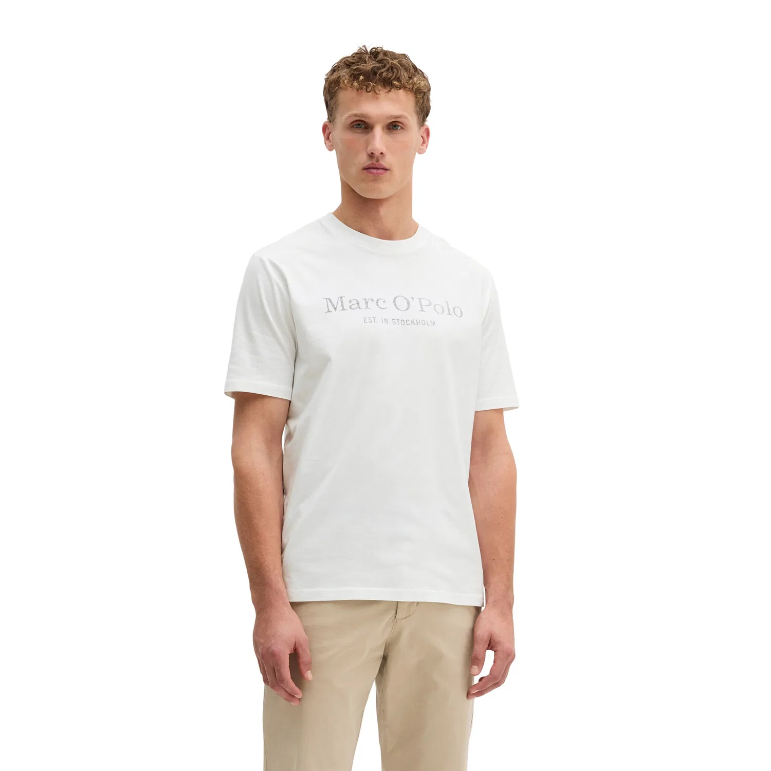 Детская лого-футболка Regular Fit Marc O'Polo, White