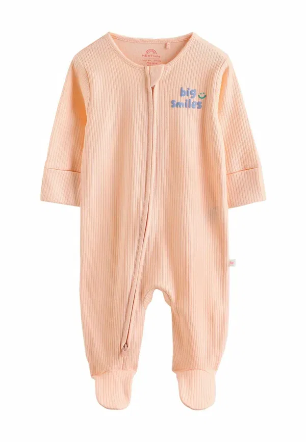 Комплект боди с принтом Regular fit two way zip baby sleepsuits 3 pack Next coral purple, фиолетовый — фото 2