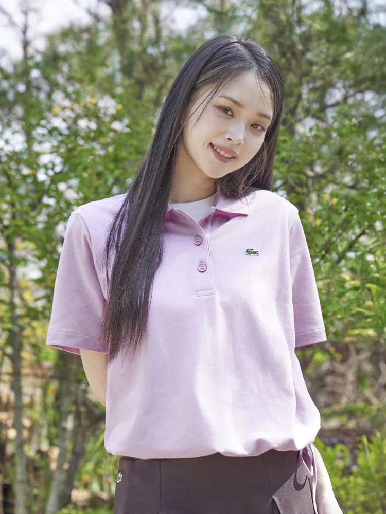 Футболка Polo LACOSTE Tide Ribbon, Розовая