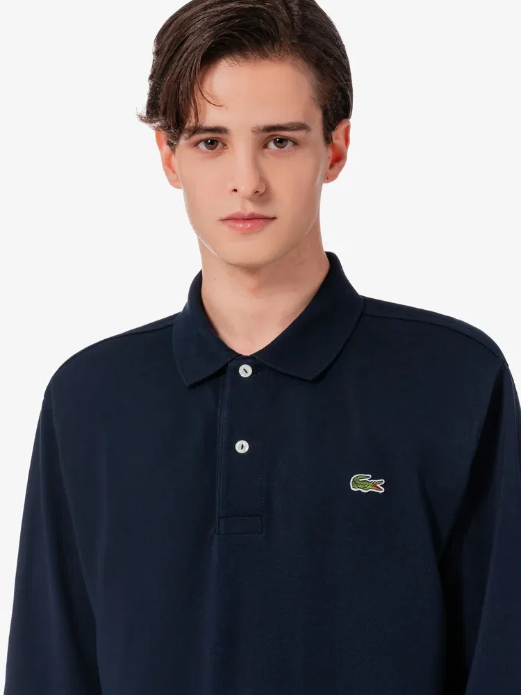 Футболка с длинным рукавом French Regular Fit Basic LACOSTE, Navy — фото 2