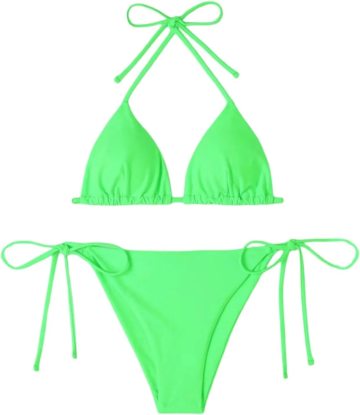 Женский бикини-комплект с регулируемыми завязками, Mint Green — фото 4