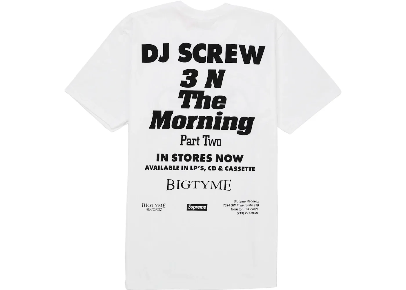 Мужская футболка с принтом Supreme DJ Screw SUC Tee, White — фото 2