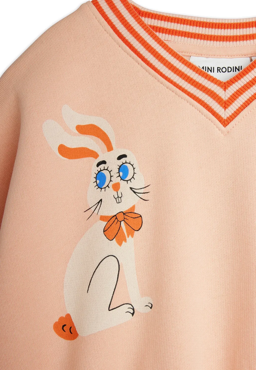 Толстовка унисекс с изображением кролика Mini Rodini, Pink — фото 4