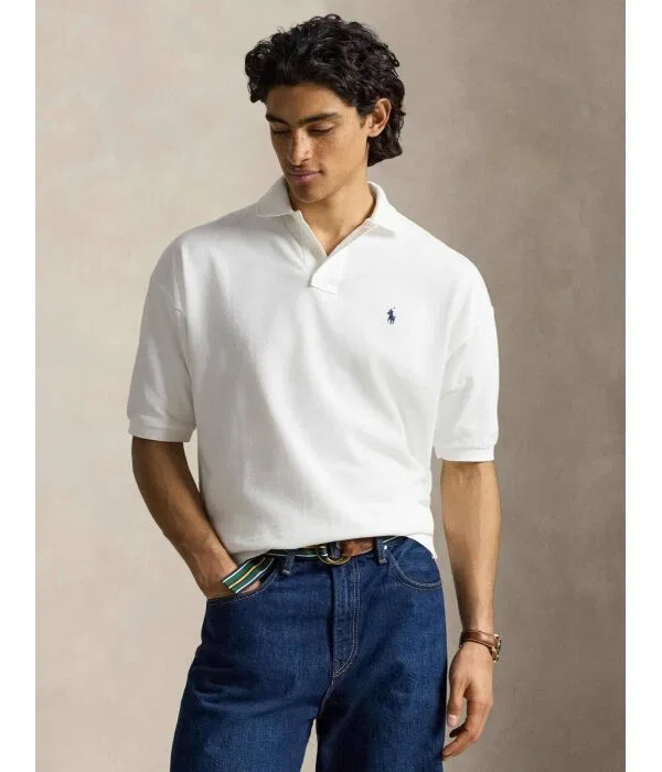 Мужское поло свободного кроя Polo Ralph Lauren, белый