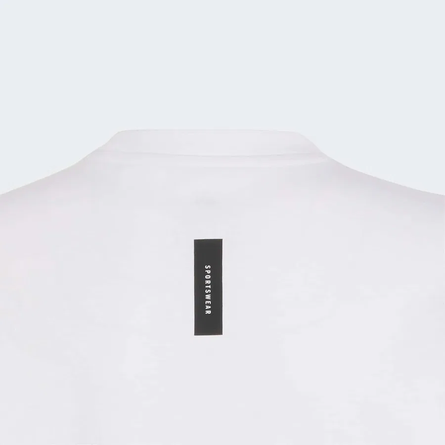 Детская спортивная футболка с длинным рукавом adidas, Белый — фото 4
