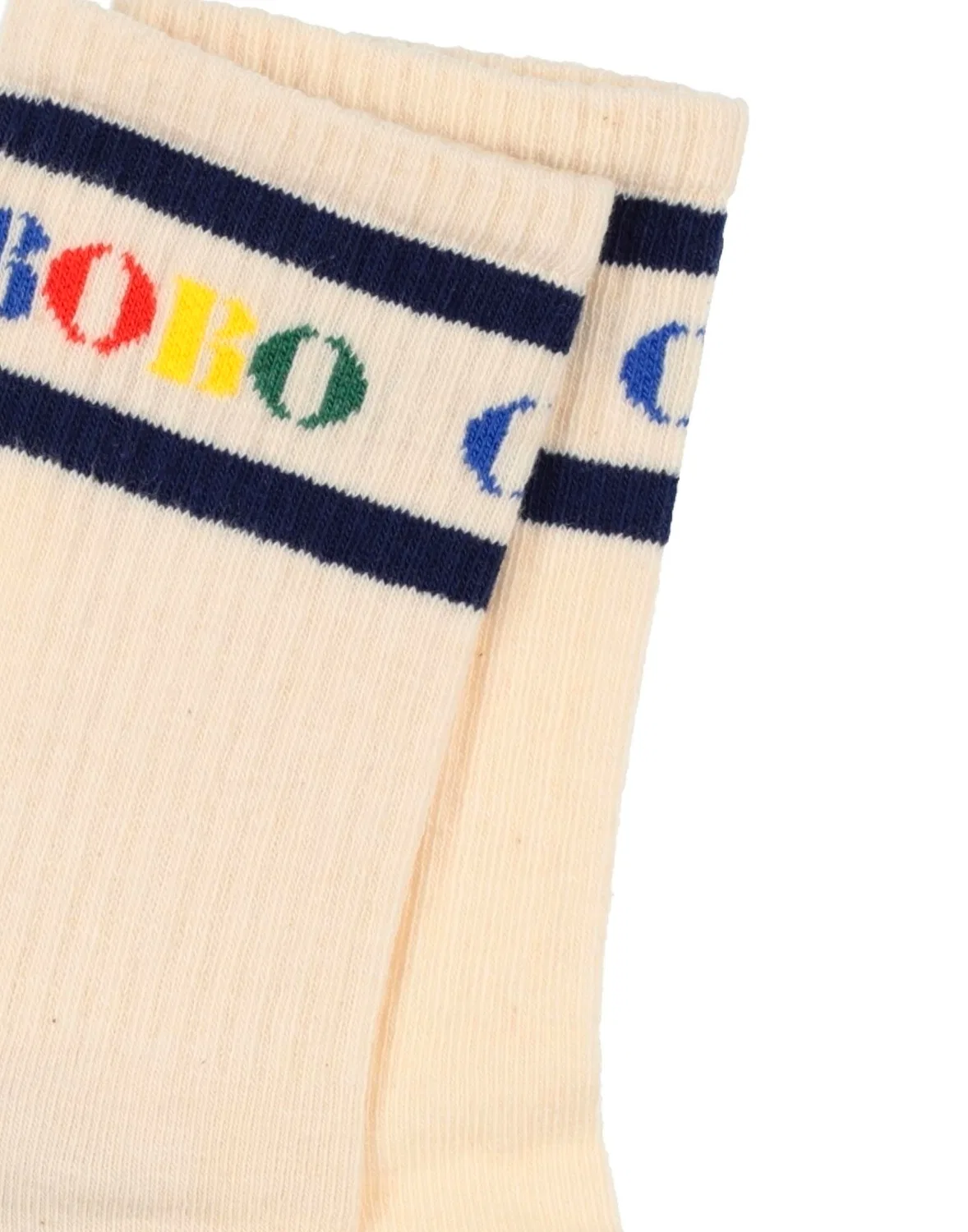 Детские носки для мальчиков с логотипом Bobo Choses, кремовый — фото 2