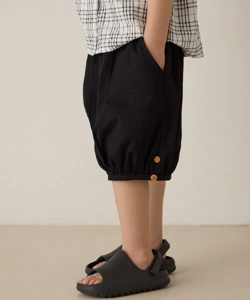 Детские шорты-баллоны с принтом Button Tuck Balloon Half Pants riziere, Black
