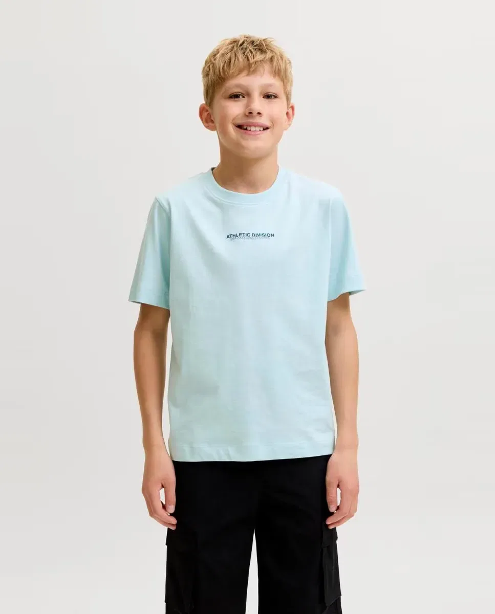 Детская футболка для мальчиков хлопковая Jack & Jones, Azul Claro