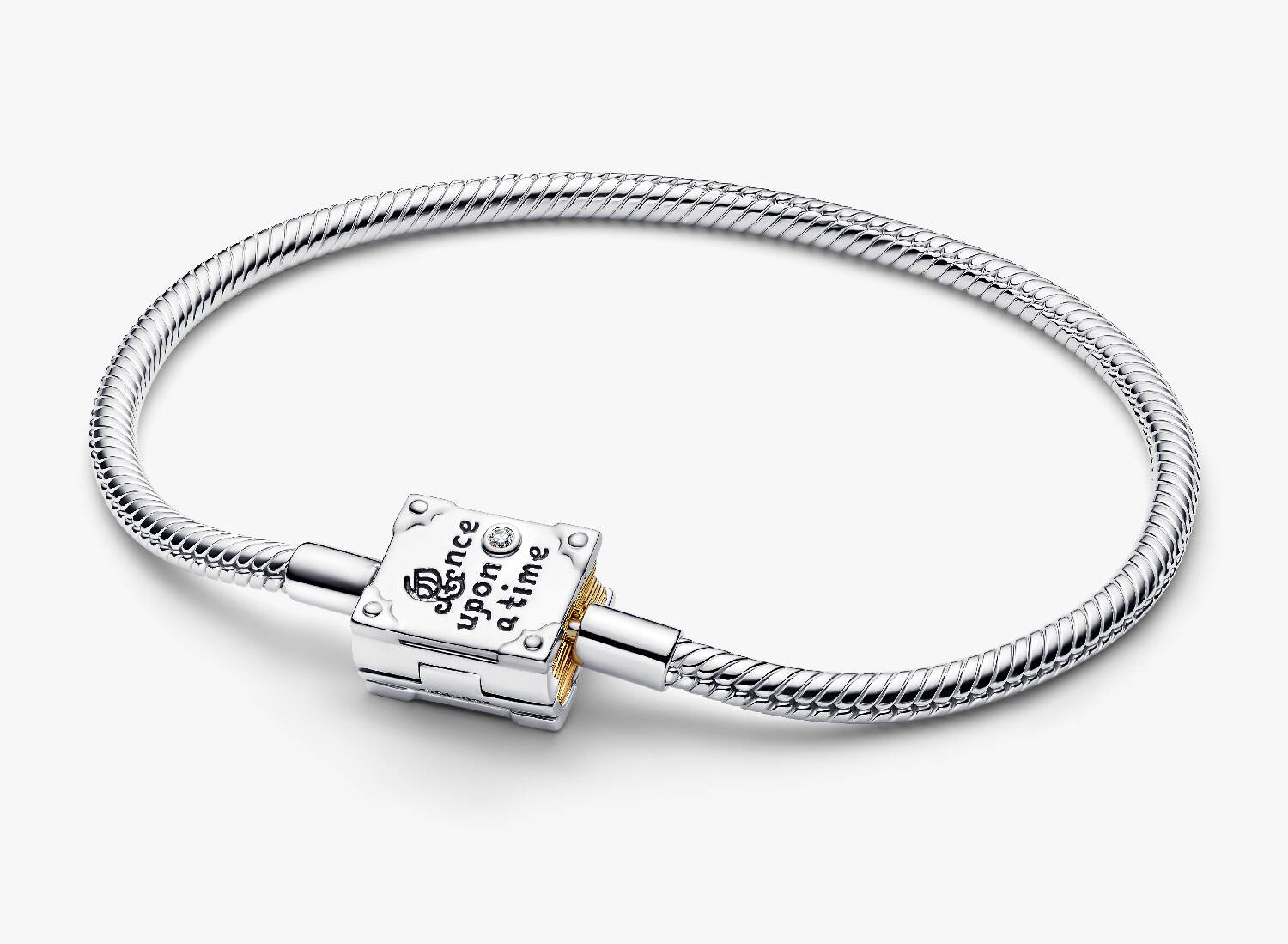 

Браслет Pandora Disney Princess Storybook Lab-grown Diamond Snake Chain, серебро/золото